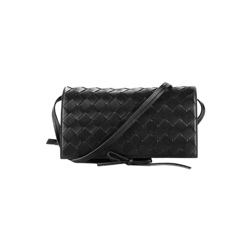 bottega-veneta [해외] 보테가 베네타 우븐 레더 숄더백 블랙 630547VCPP38803