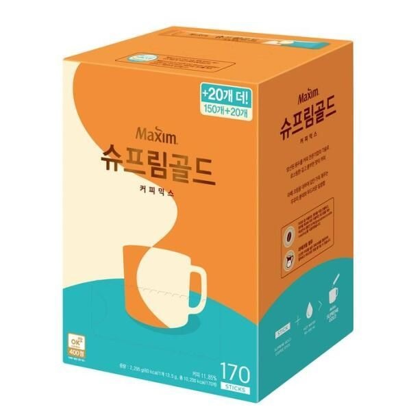 [동서] 맥심 슈프림골드 커피믹스 170T