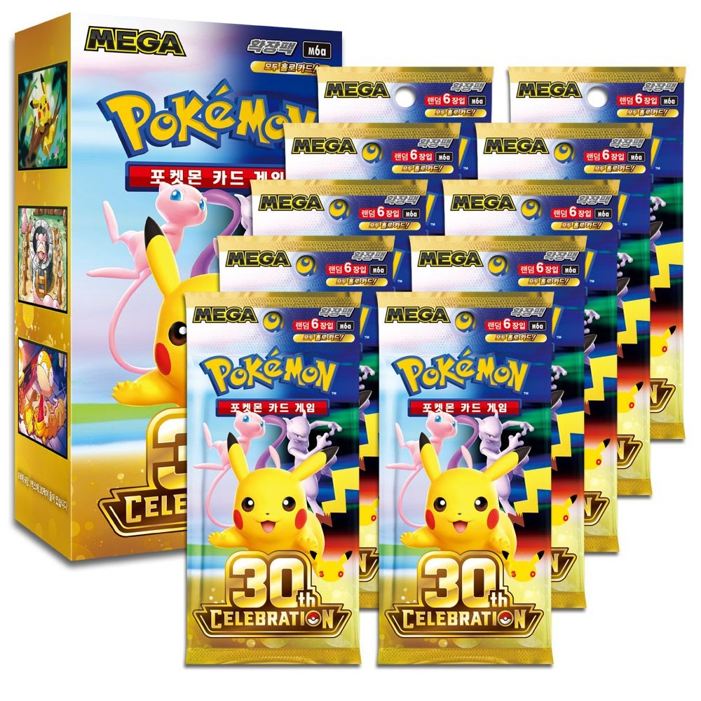 포켓몬스터 (뽁뽁이포장발송) 포켓몬카드 MEGA 메가 확장팩 30주년 기념 30th CELEBRATION 1박스