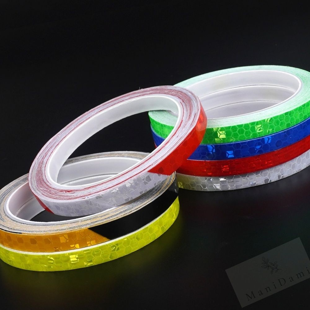 다용도 PVC 반사 테이프 1CM X 8M 반사띠 야광반사테이프 빛반사테이프