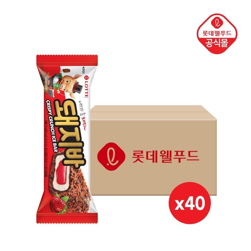 롯데웰푸드 돼지바 70ml x 40개