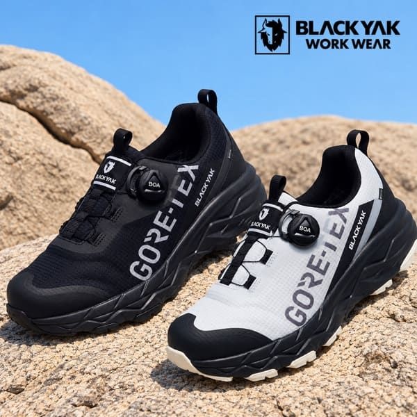 (현대Hmall) 블랙야크 패트릭 GTX(화이트/블랙) 트래킹화 미끄럼방지 활동화(안전화 아님)