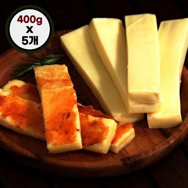 다쓴다 총2000g 덴마크 구워먹는 모짜렐라치즈 400gx5 간편하게 챙기는 건강 간식