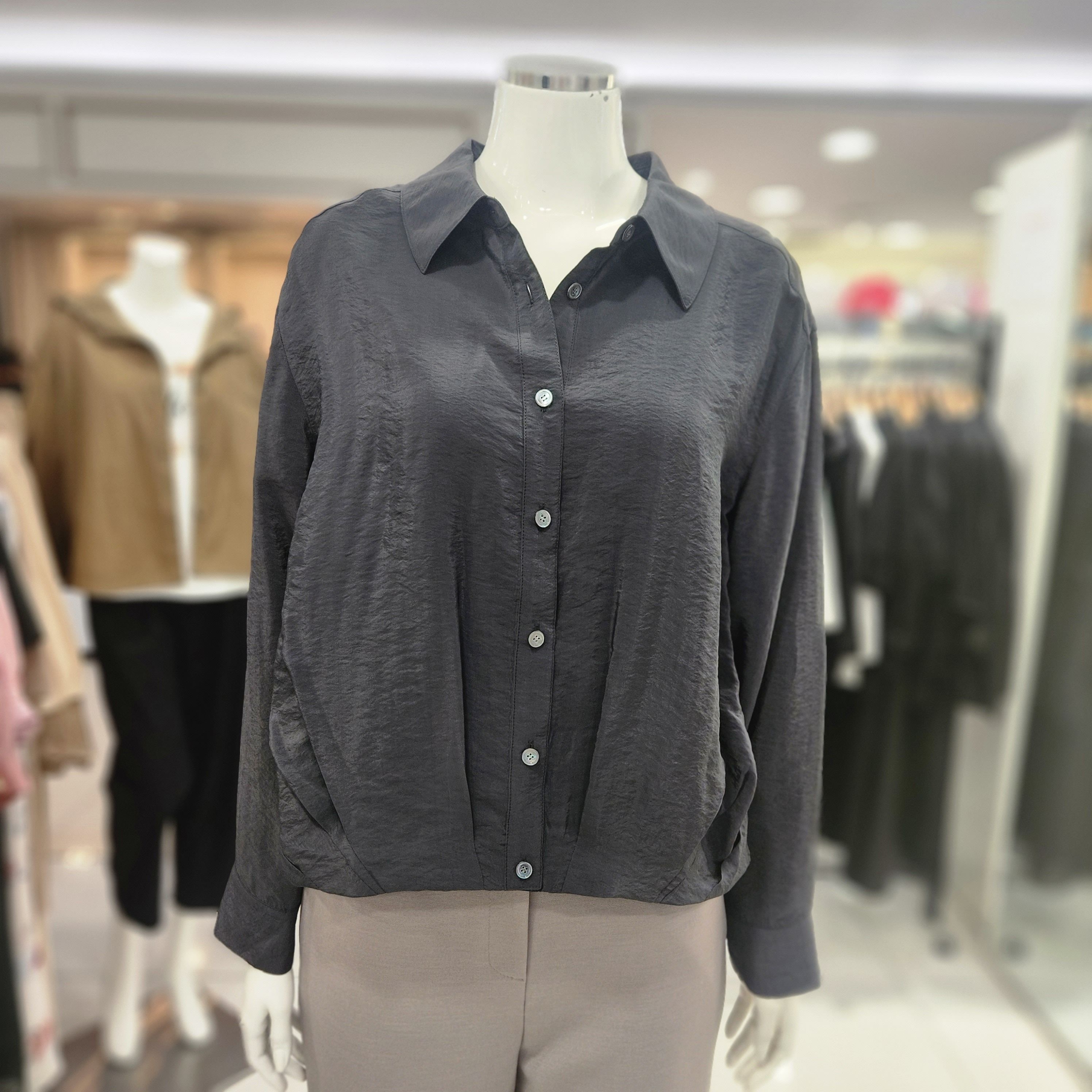 요하넥스 [모다아울렛][요하넥스]언밸런스 볼륨헴셔츠 J5C9B-02-1 038_BP 부평점