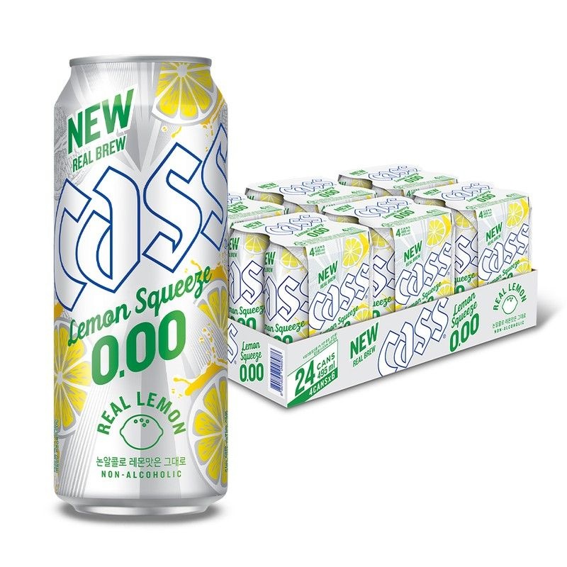카스(CASS) 판매처 카스 레몬 제로 495ml X 24캔 논알콜 무알콜맥주맛