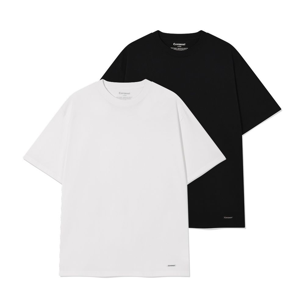 레이어드 2PACK 티셔츠 블랙/화이트
