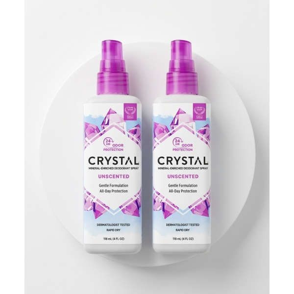 CRYSTAL 무향스프레이 118ml 듀오