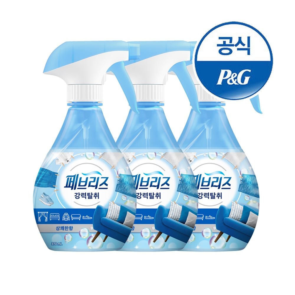 [오늘출발] 페브리즈 (~10/31 리뷰 1,500P) 페브리즈 섬유탈취제 용기형 370ml 3개