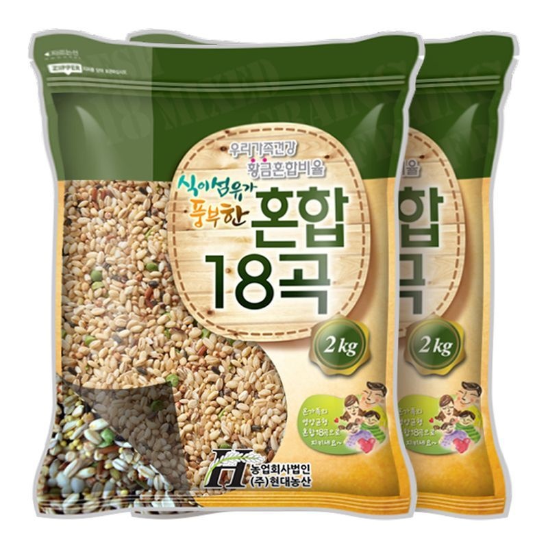 현대농산 균형 혼합 18곡 4kg (2kgX2봉) 잡곡