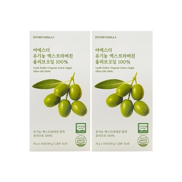 에스더포뮬러 여에스더 유 기농 엑스트라버진 올리브오일 100% 10g x 14포 x 2박스