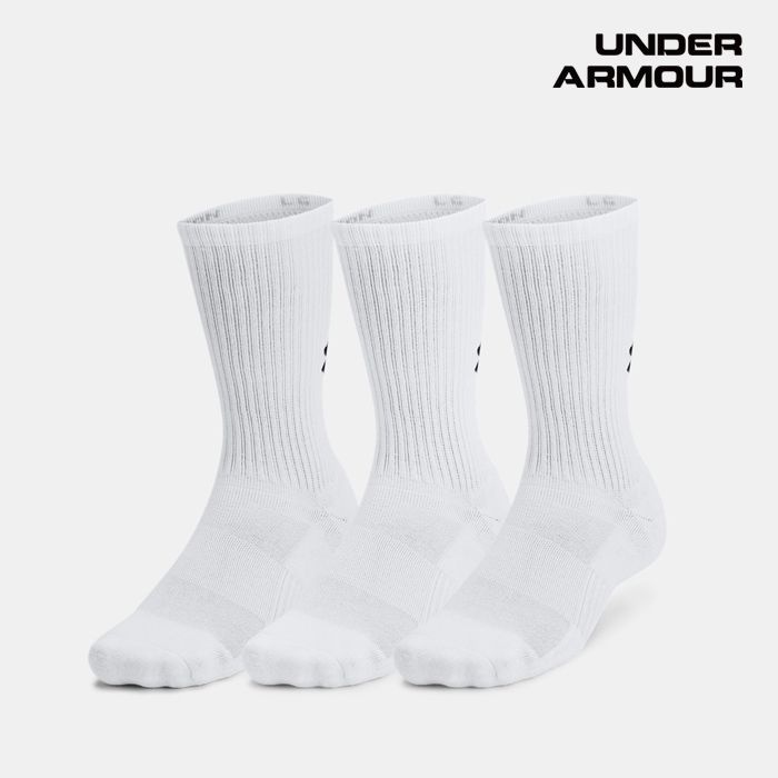 언더아머 유니섹스 UA 트레이닝 코튼 크루 삭스 3켤레 1386311-100