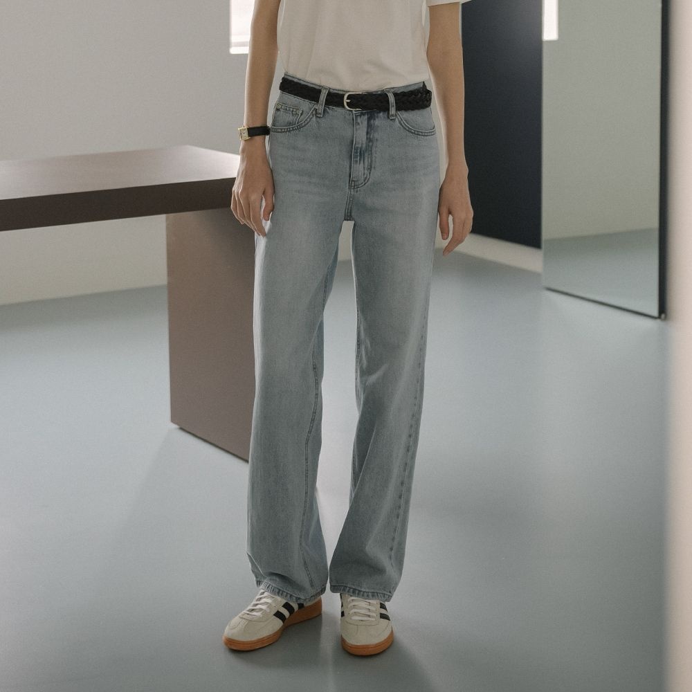 노운베러 USA soft straight denim pants_Blue