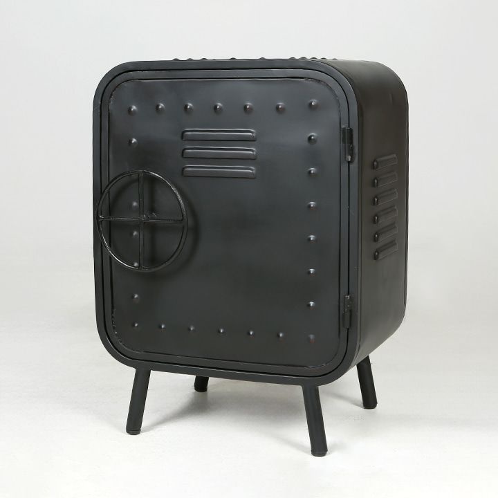 마켓비 PECRE 빈티지캐비넷 1문 PC0141CB 블랙 1600.6800