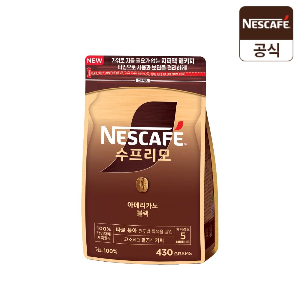 <b>수프리모</b> <b>네스카페</b> <b>수프리모</b> 파우치(430g) 외 5종