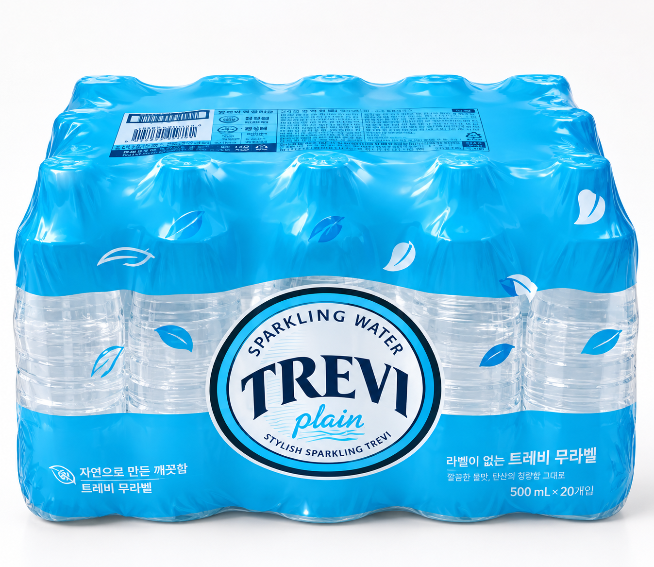 롯데칠성 트레비 ECO 탄산수 플레인 무라벨, 350ml, 20개