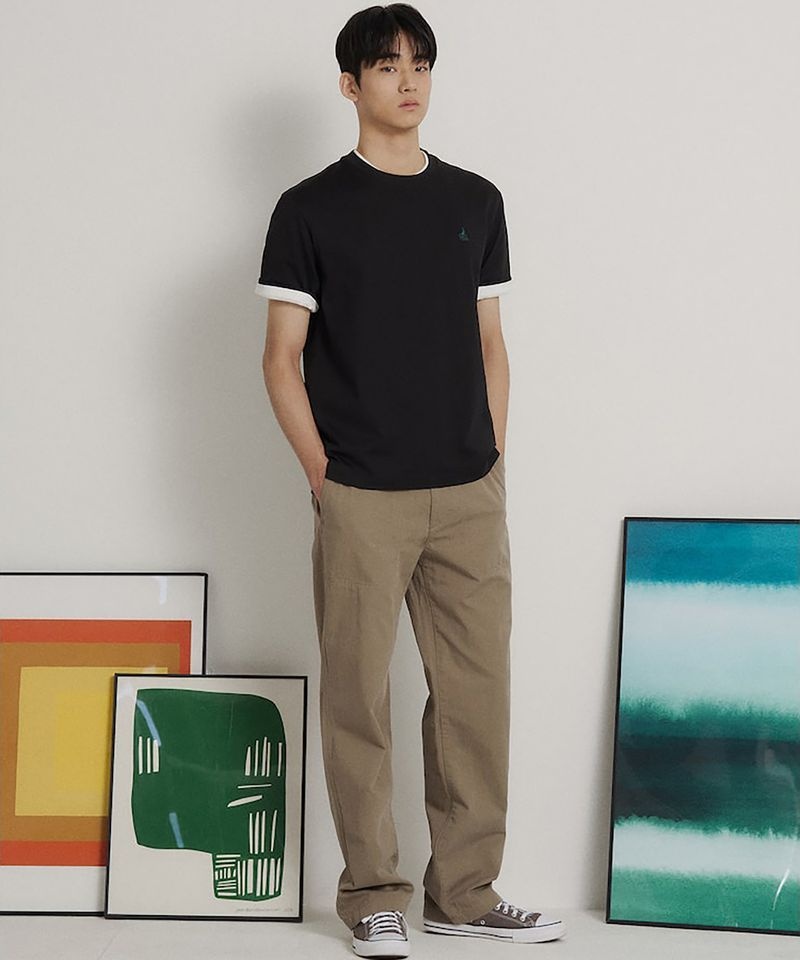 <매장정품> BEANPOLE 빈폴 MEN [Essential] 라운드 반소매 티셔츠 블랙 BC6242E725 2024688