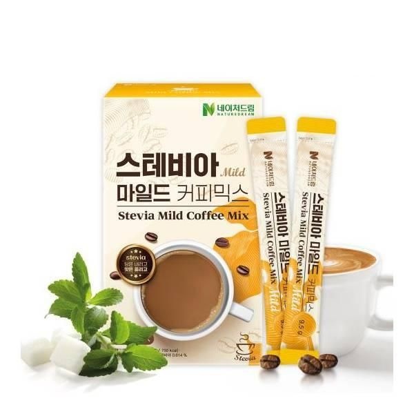 제로슈가 스테비아 마일드 커피믹스 9.5g 30포 x 1박스 | 네이처드림 | 캠핑 등산 리프레시 홈카페 여행 커피믹스 풍