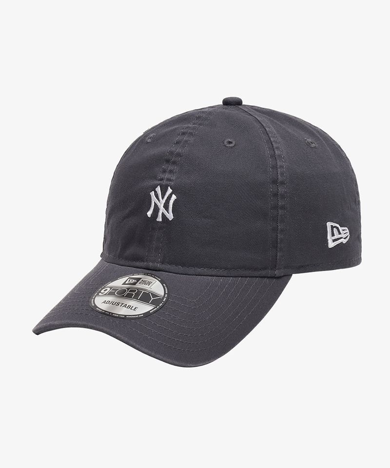 뉴에라 MLB 워시드 미니 로고 뉴욕 양키스 언스트럭쳐 볼캡 다크 그레이 756661