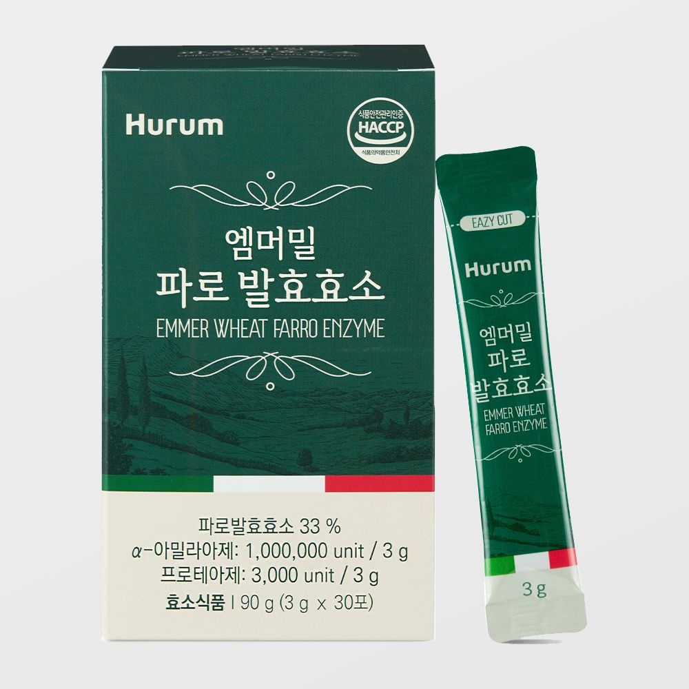 [롯데백화점] 마더네스트 [마더네스트] 휴럼 엠머밀 파로 발효효소 100만 역가수치 곡물 30포 1개입