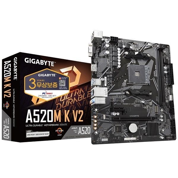 기가바이트 기가바이트 GIGABYTE A520M K V2 피씨디렉트 AMD A520/M ATX