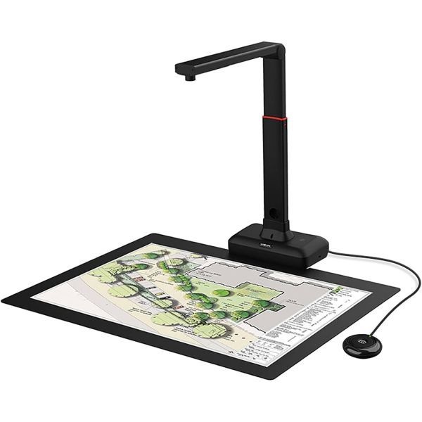 VIISAN [해외] VIISAN 대형 포맷 책 문서 스캐너 A2 A3 크기 캡처 자동 평면화 26MP USB 카메라 지문 제거 기술 다국어 OCR Windows macOS와