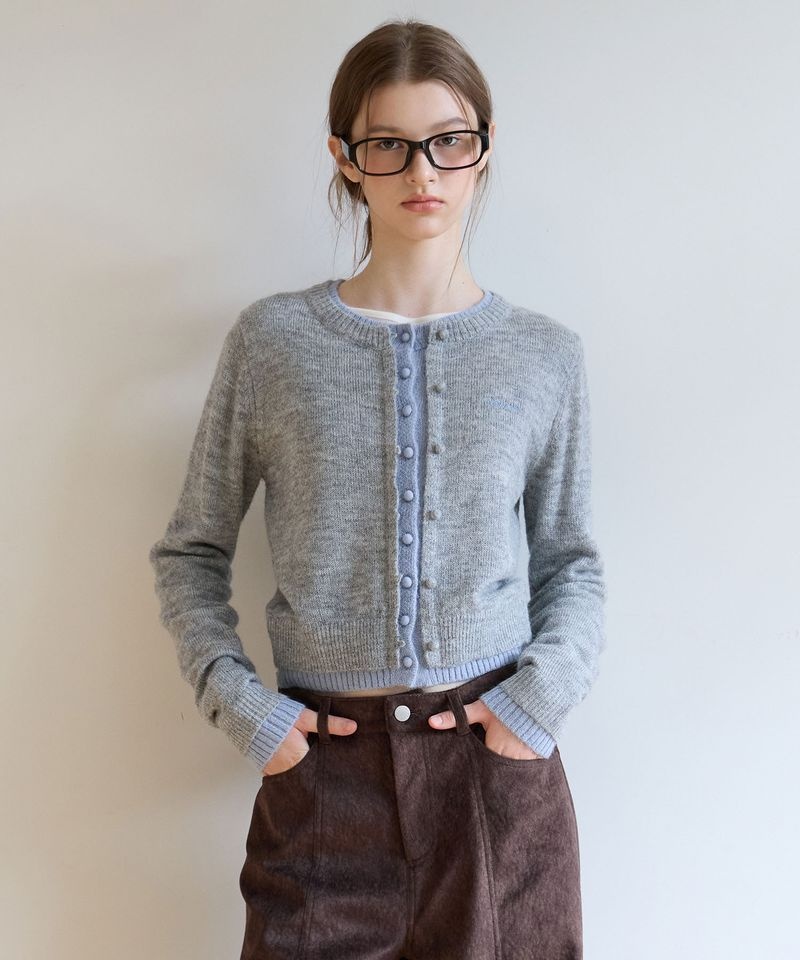 [백화점상품] 로라로라 LAYERED CARDIGAN GY+SK 5009630991