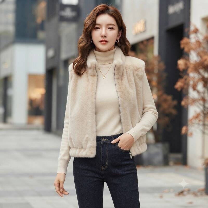 지고트 지고트 하이넥 페이크퍼 베스트 JSCE3FSR11 YYP197