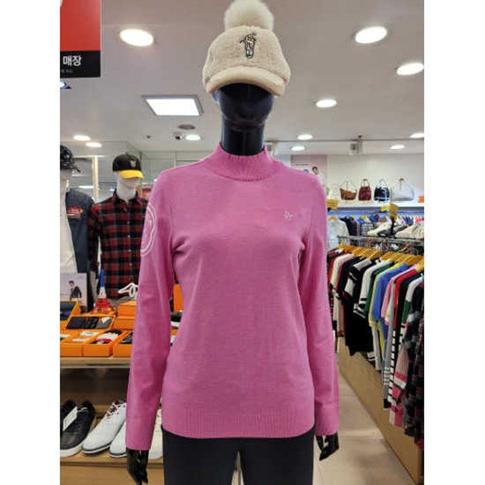 루이까스텔 [매장정품] 루이까스텔 SN 여성 골프 가을 어깨 스마일 로고 포인트 반목 니트 스웨터 7LOSW903 13730667913