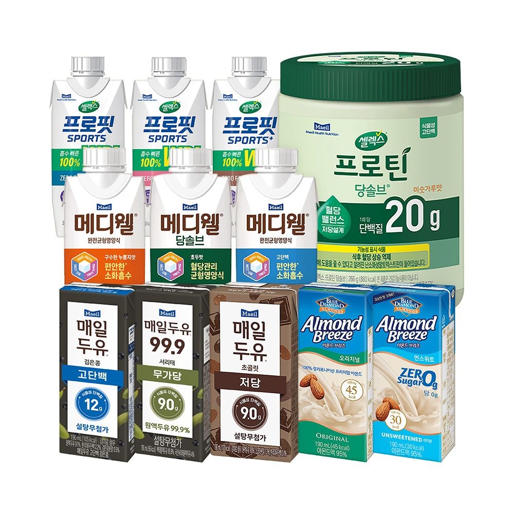 매일두유 저당 초콜릿 출시 外 아몬드브리즈/셀렉스/메디웰+증정