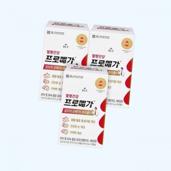 [오늘출발] 프로메가 종근당건강 알티지오메가3 트리플S 60캡슐 3개 4966365