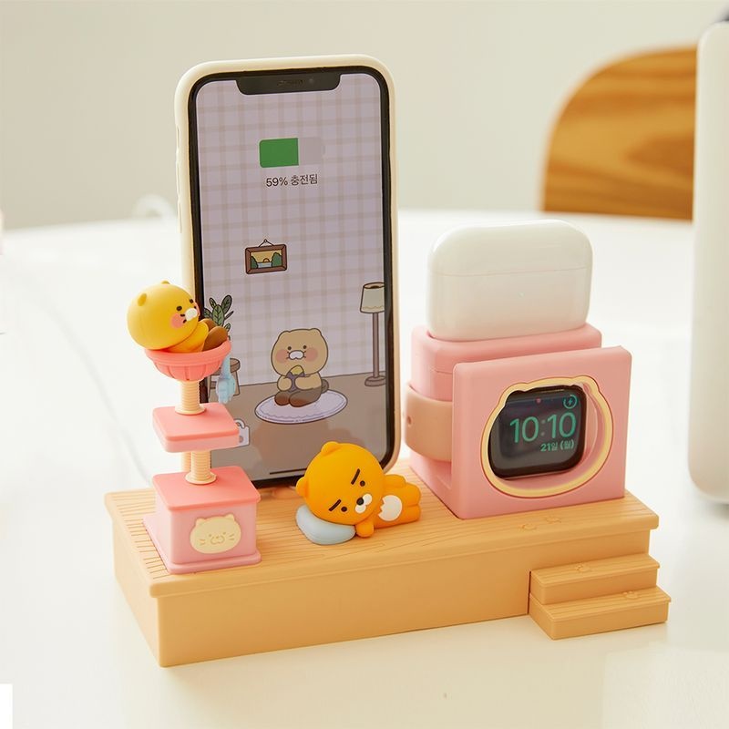 카카오프렌즈 트리플 충전거치대 라이언&춘식이