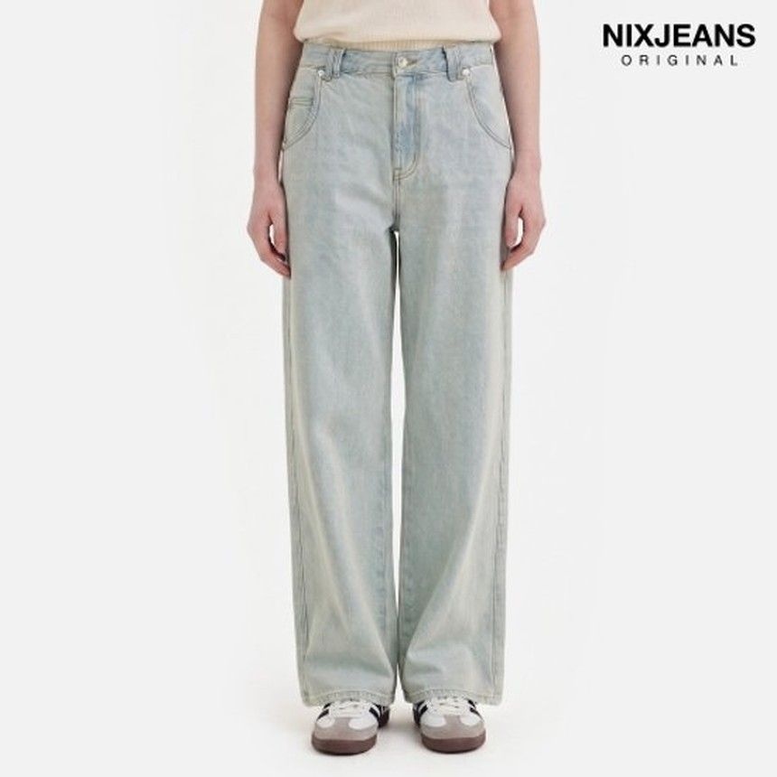 닉스 [NIX JEANS] 여) D톤/M톤/G톤/L톤 워싱 와이드 데님팬츠 (LNSFCDW571M)