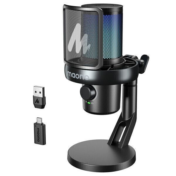 마오노 DM40 Pro 무선 AI음성변조 게이밍 방송용 유튜브 콘덴서 마이크