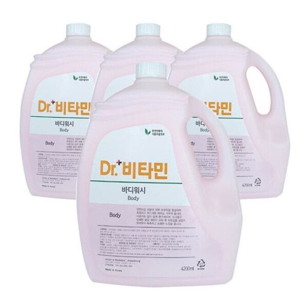 대용량 닥터비타민 바디워시 4.2kg 4개 업소용 리필