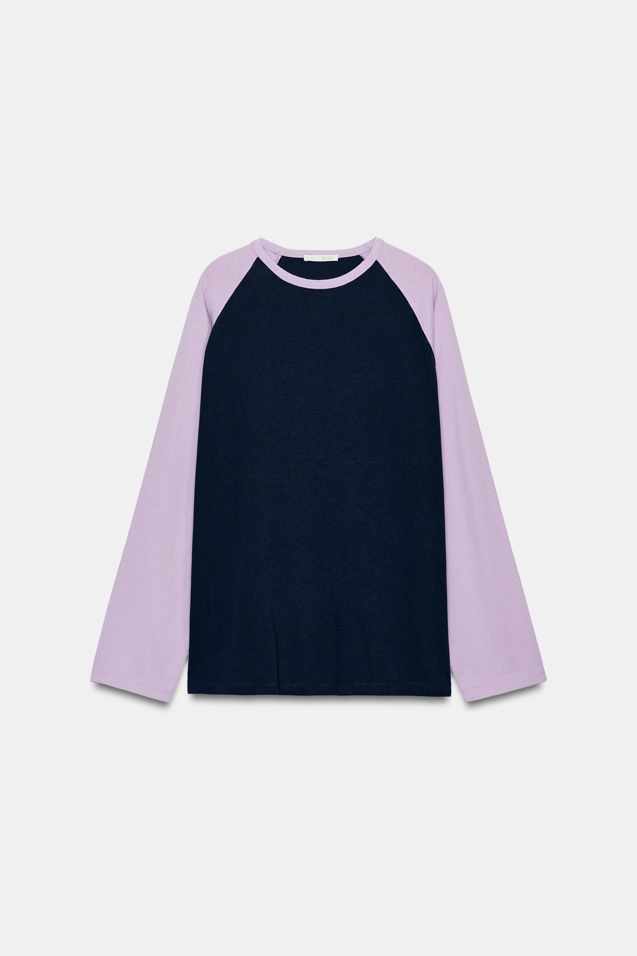 ZARA 자라 결합형 래글런 티셔츠 0858 728 629