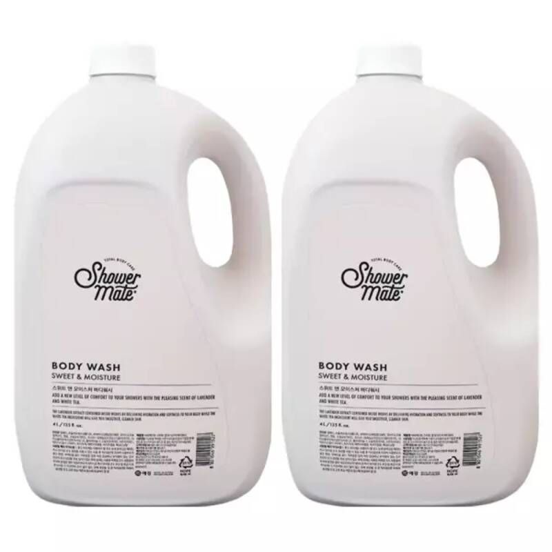 샤워메이트 스위트 모이스처 대용량 바디워시 4000ml x 2개 리필용