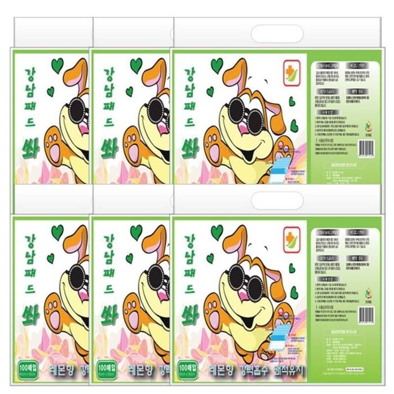 [L포인트 적립] 강남패드 쏴 강아지 배변패드 20g 600매(100매X6)