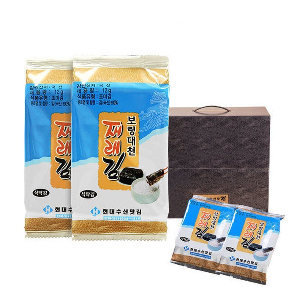 현대수산맛김 수산맛김 보령대천김 식탁김 20봉 조미김 재래김 구운김 엄선된 원초로 정성껏 구운 전통의 맛