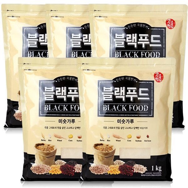 블랙푸드 미숫가루 1kg x5개 곡물명가 선식 곡물명가 블랙푸드 미숫가루