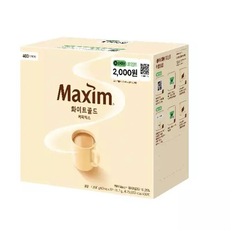 맥심 화이트골드 커피믹스 400T+N Pay 200 (네이버페이 포인트)