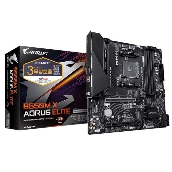 UnKnown GIGABYTE B550M X AORUS ELITE 피씨디렉트 AMD B550/M ATX