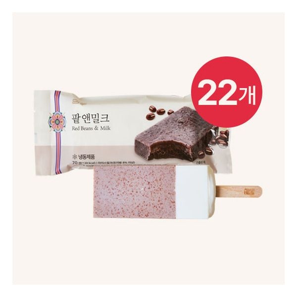 [담꽃] 팥앤밀크 아이스크림 22개입