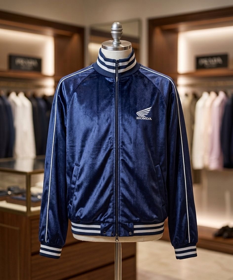 혼다 hondaxphyps Velvet Track Jacket Navy