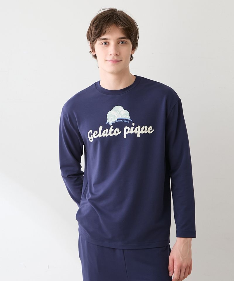 GELATO PIQUE GELATO PIQUE HOMME 인레이 젤라또 로고 롱 슬리브 티셔츠 PMCT264933 TID847