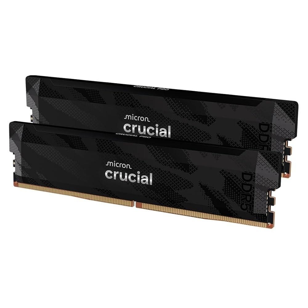 크루셜 [해외] Crucial Pro DDR5 RAM 32GB 키트 (2x16GB) 6400MHz CL38, 오버클로킹 데스크탑 게이밍 메모리, 인텔 XMP 3.0 및 AMD Expo 호환 - 화이