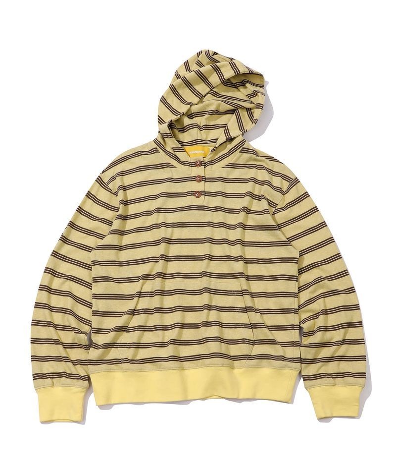 MAINBOOTH MAINBOOTH Cookie Stripe Hood T-shirt YELLOW 4109841