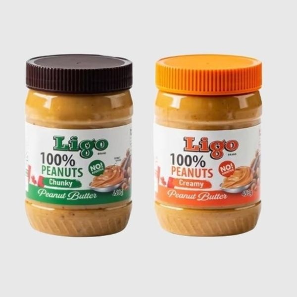 LIGO 100 네츄럴 땅콩버터 땅콩잼 453g 크리미 2개입