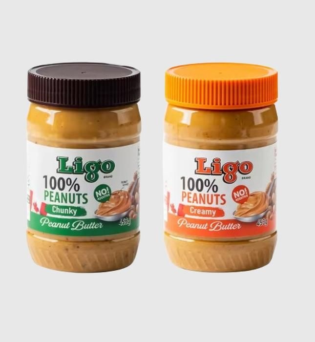 LIGO 100% 네츄럴 땅콩버터 땅콩잼 453g 크리미 2개입