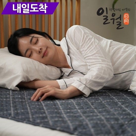 일월 [내일도착] 26년형 피치블로썸 초절전형 워셔블 전기매트 탄소 카본매트 더블