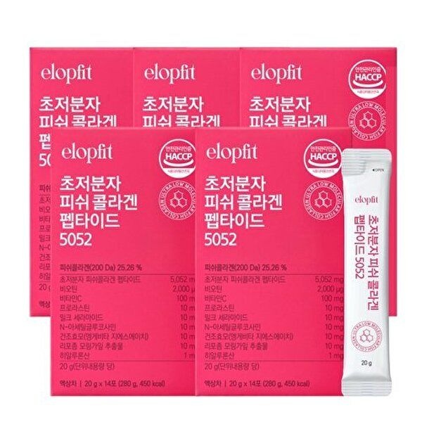 [이롭][이롭핏] 초저분자 피쉬 콜라겐 펩타이드 5052 14포 X 5박스